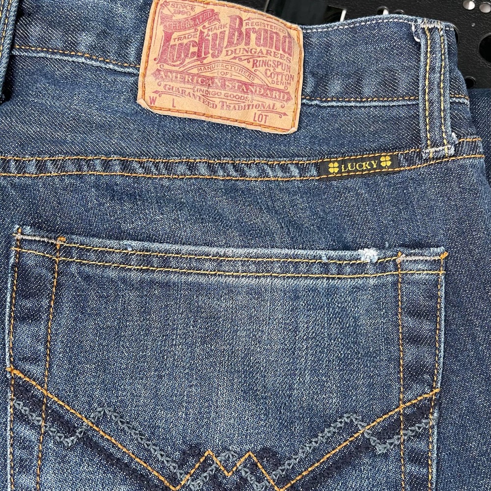 Lucky Brand 361‎ Vintage Straight Short Inseam Men's Jeans Dark Wash 38x28 - Picture 11 of 11